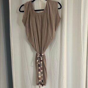 Splendid Tan Sleeveless dress with colorful belt